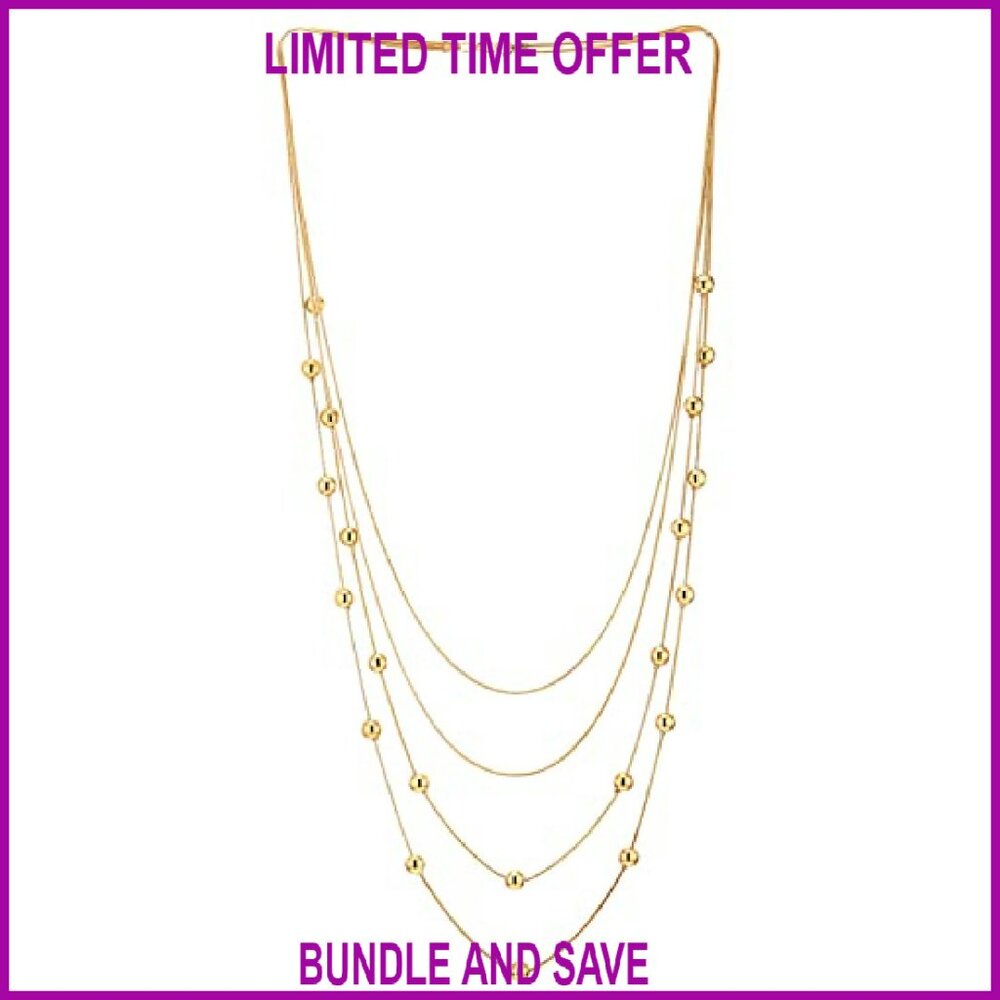 Statement Necklace Waterfall Multi-Strand Layered… - image 2